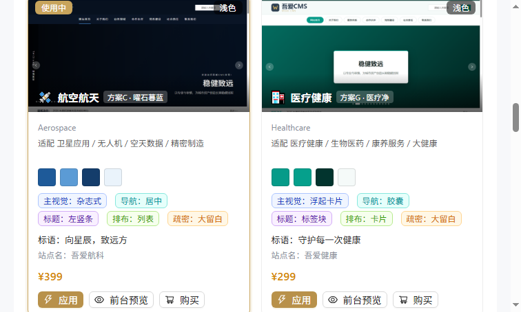 航空航天模板使用中